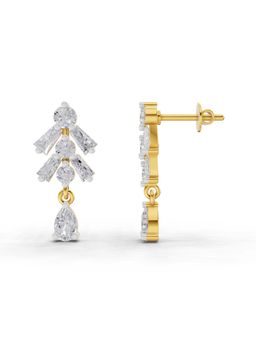Sparkles - Lab Grown Diamond 1.98 Ct Earrings 14K Yellow Gold IGI Certified