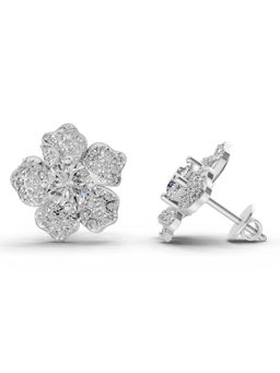Sparkles - Lab Grown Diamond 1.96 Ct Wildflower Earrings 14K White Gold IGI Certified