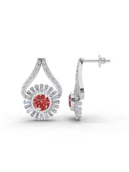 Sparkles - Lab Grown Diamond 1.82 Ct Baguette And Taper Earrings 14K White Gold IGI Certified