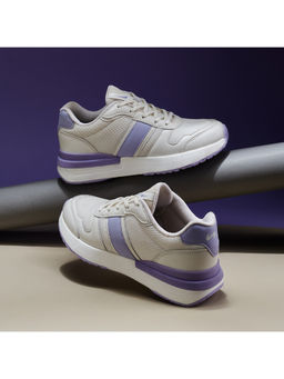 Campus - NIGMA Women Off White & Purple Running Shoes