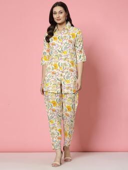Clora Creation - Floral Printed Co-Ord Set - Multi-Color