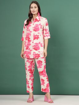 Clora Creation - Pink Floral Printed Co-Ord Set