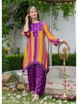 Autumnlane - Jayti Imperial Muslin Kurta with Pant - Multi-Color