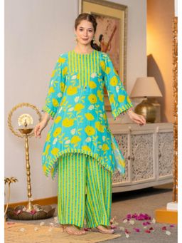 Autumnlane - Jayti Kelly Muslin Kurta with Palazzo - Multi-Color