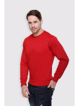 Obaan - Men Red Round Neck Sweatshirt