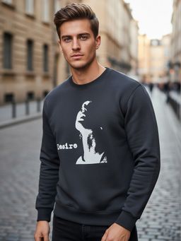 Obaan - Grey Men Round Neck Sweatshirt