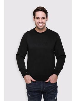 Obaan - Men Black Round Neck Sweatshirt