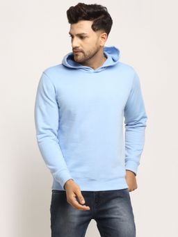 Obaan - Turquoise Men Solid Hoodie