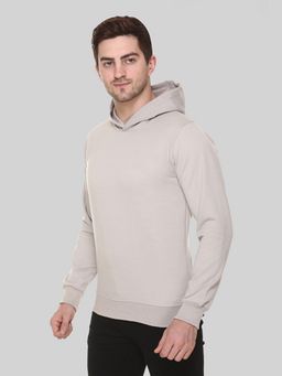Obaan - Grey Men Solid Hoodie