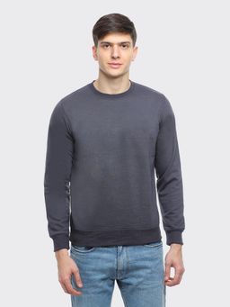 Obaan - Men Round Neck Grey Sweatshirt