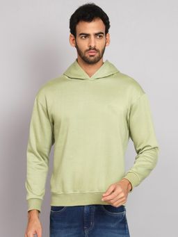 Obaan - Men Green Solid Hoodie