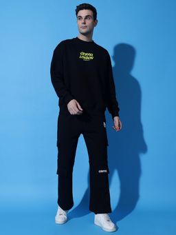 Griffel - Men Black Printed Causal Co-Ord Set