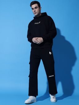 Griffel - Men Black Printed Causal Co-Ord Set