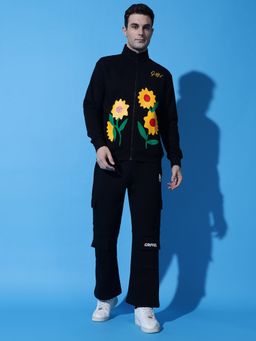 Griffel - Men Black Printed Causal Co-Ord Set