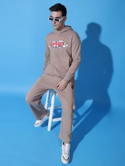 Griffel - Men Beige Printed Causal Co-Ord Set