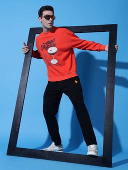 Griffel - Men Orange Printed Causal Co-Ord Set