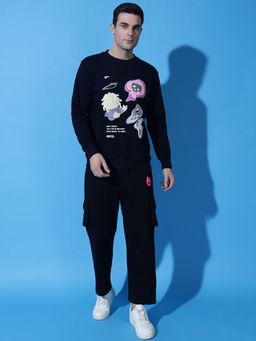 Griffel - Men Blue Printed Causal Co-Ord Set