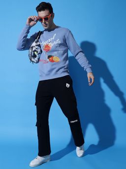 Griffel - Men Blue Printed Causal Co-Ord Set
