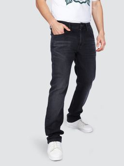 Wrangler - Men Black Millard Regular Fit Mid Rise Jeans