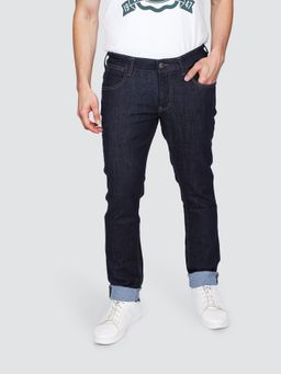 Wrangler - Men Blue Sanders Slim Fit Low Rise Jeans