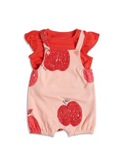 MINI KLUB - Knit Baby Girls Dungaree with Top