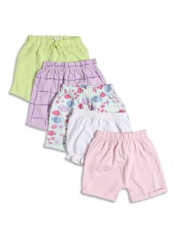 MINI KLUB - Knit New Born And Baby Girls Shorts (Pack of 5)
