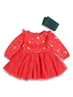 MINI KLUB - Knit Baby Girls Dress And Stocking