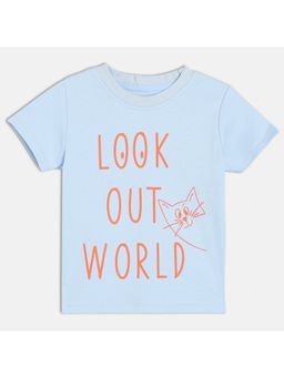 MINI KLUB - Knit Kids Boys Blue Printed T-Shirt