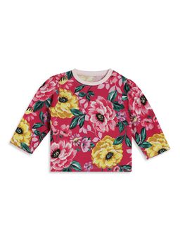 MINI KLUB - Knit Kids Girls Knit Pink Floral Printed Top