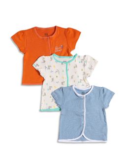 MINI KLUB - Knit New Born And Baby Girls Front Open Tops (Pack of 3)