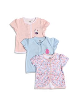 MINI KLUB - Knit New Born And Baby Girls Front Open Tops (Pack of 3)