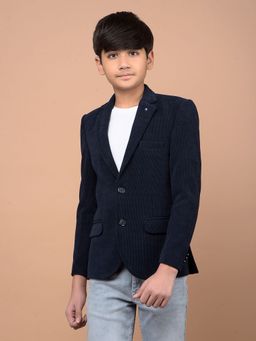 CRIMSOUNE CLUB - Boy's Navy Blue Single Breasted Blazer
