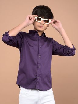 CRIMSOUNE CLUB - Boy's Purple Shirt