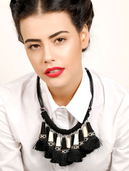 Odette - Black Solid Plain Acrylic & Resin Jewellery Sets