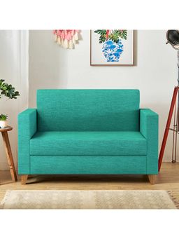 Chumbak - Modern Loveseat - 2 Seater, Maldivian Teal