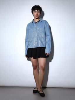 ONLY - Women Blue Solid Shirt