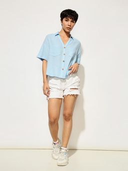 ONLY - Women Blue Solid Shirt