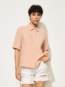 ONLY - Women Pink Solid Shirt