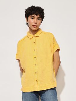ONLY - Women Yellow Solid Shirt