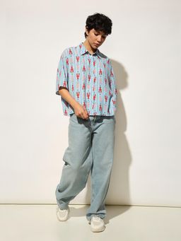 ONLY - Women Blue Printed Shirt