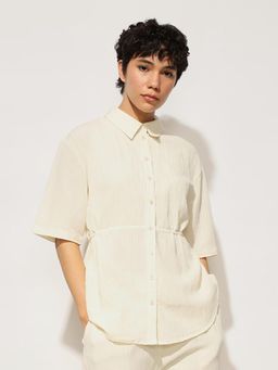 ONLY - Women Cream Solid Shirt