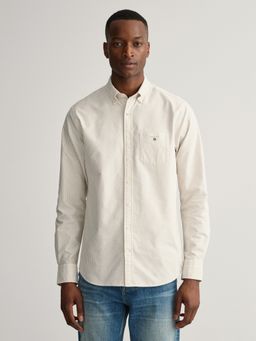 GANT - Men Khaki Striped Regular Fit Shirt