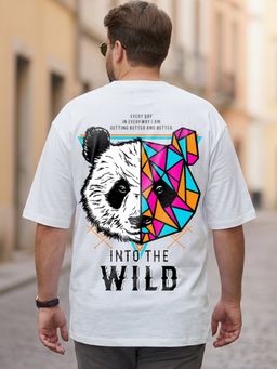 Bewakoof - Men's White Better & Better Graphic Printed Oversized Plus Size T-shirt