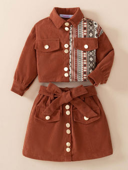Hopscotch - 2-Pc Aztec Jacket & Skirt