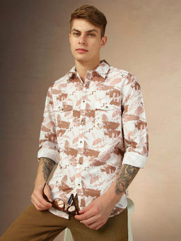 Dennis Lingo - Full Sleeve Spread Collar Aop Relaxed Fit Men Shirt