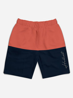 HELLCAT - Saffron Colorblocked Mid Rise Shorts for Girls