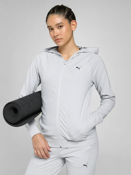 Puma - Studio Foundations Full-Zip Women Grey Jacket