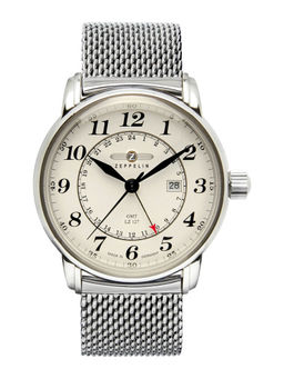Zeppelin - LZ 127 Date GMT Analog Beige Dial Color Mens Watch-7642M5