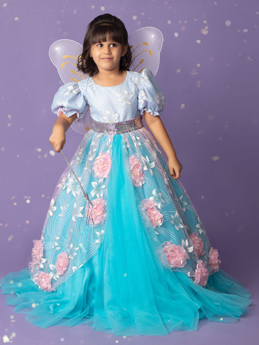 pink and blue princess dress Buy ZIP ZAP ZOOP Blue and Pink Ultimate Princess Look Party Gown (3-4 Years) Online