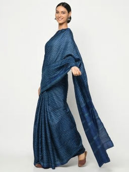 Fabindia - Silk Tussar Block Print Sari